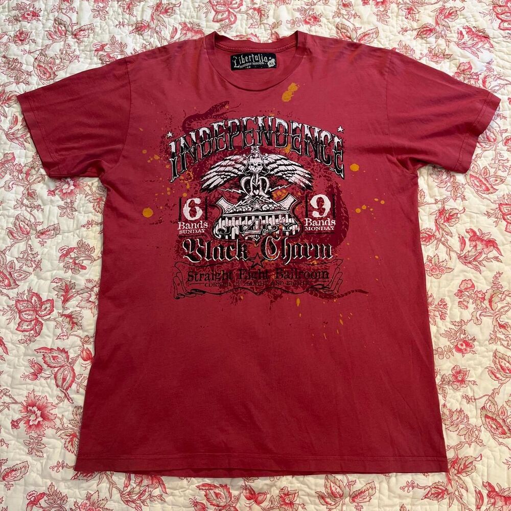 Harley-davidson Men's Red and Burgundy T-shirt